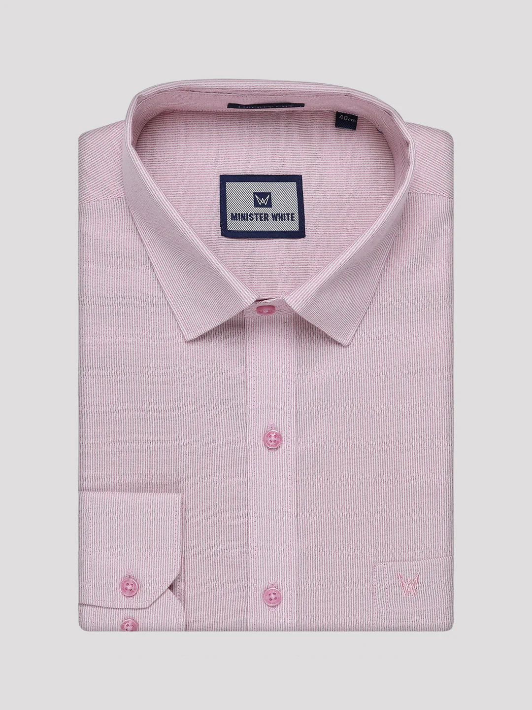 Men's Rose Tissue Stripe Shirt and Dhoti Combo with Jacquard Border Kane - Image 7