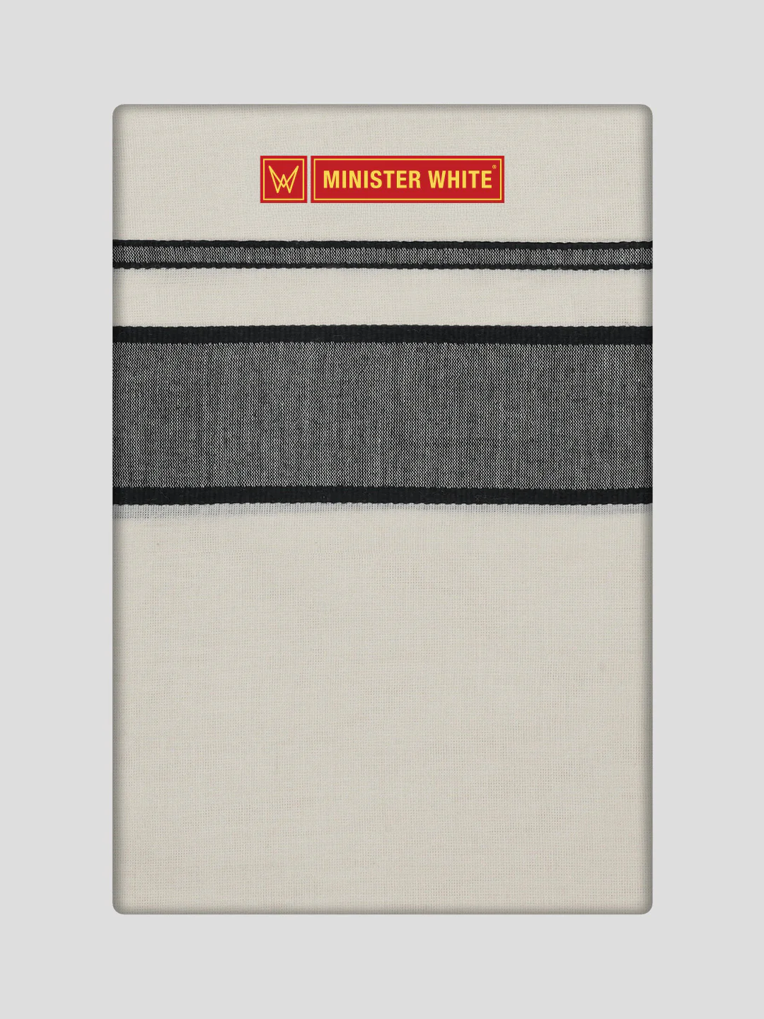 Men’s Cotton Kara Black Fancy Border Double Layer Dhoti Uppala