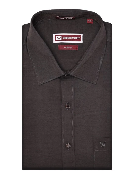 Men’s Premium Chambray Regular Fit Charcoal Shirt Farnal