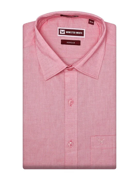 Men’s Premium Yarn Dyed Oxford Regular Fit Pink Shirt Kendar