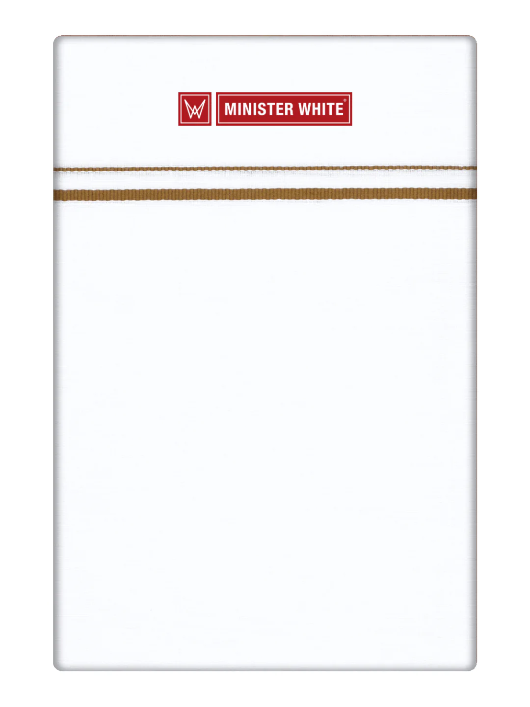 Men’s White Cotton Single Layer Dhoti with Kakki Fancy Border Trident