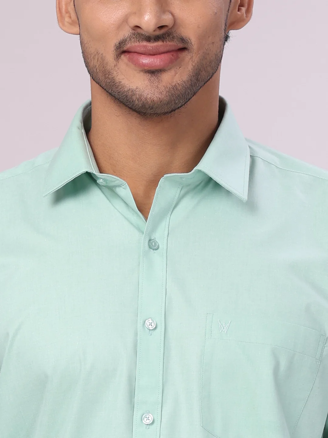 Men's See Green Shirt with Matching Border Flexi Dhoti Combo Casper Flexi - Image 6