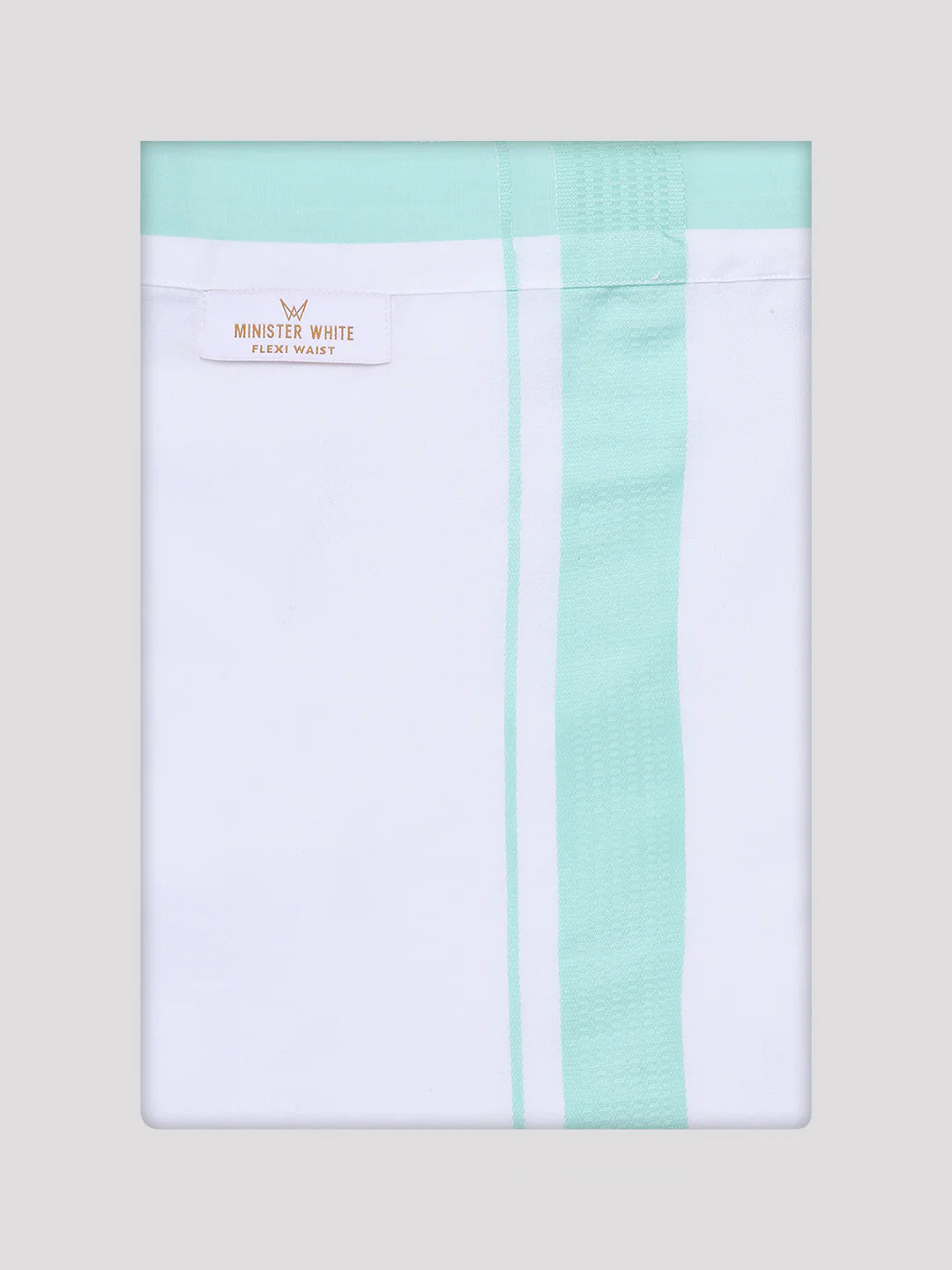 Men's See Green Shirt with Matching Border Flexi Dhoti Combo Casper Flexi - Image 9