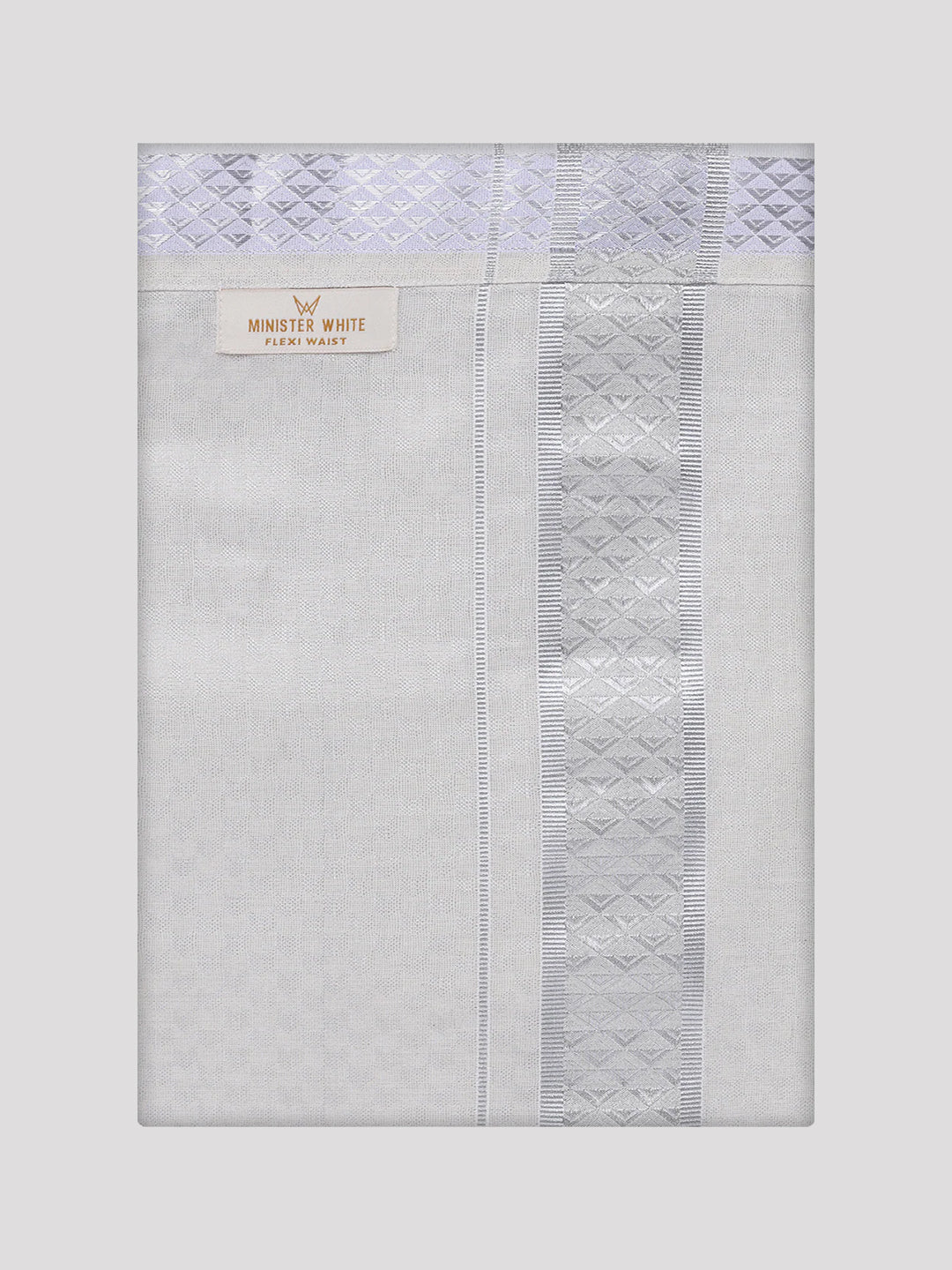Men's Silver Colour Jacquard Shirt with Matching Flexi Dhoti Combo Zeebra - Image 10