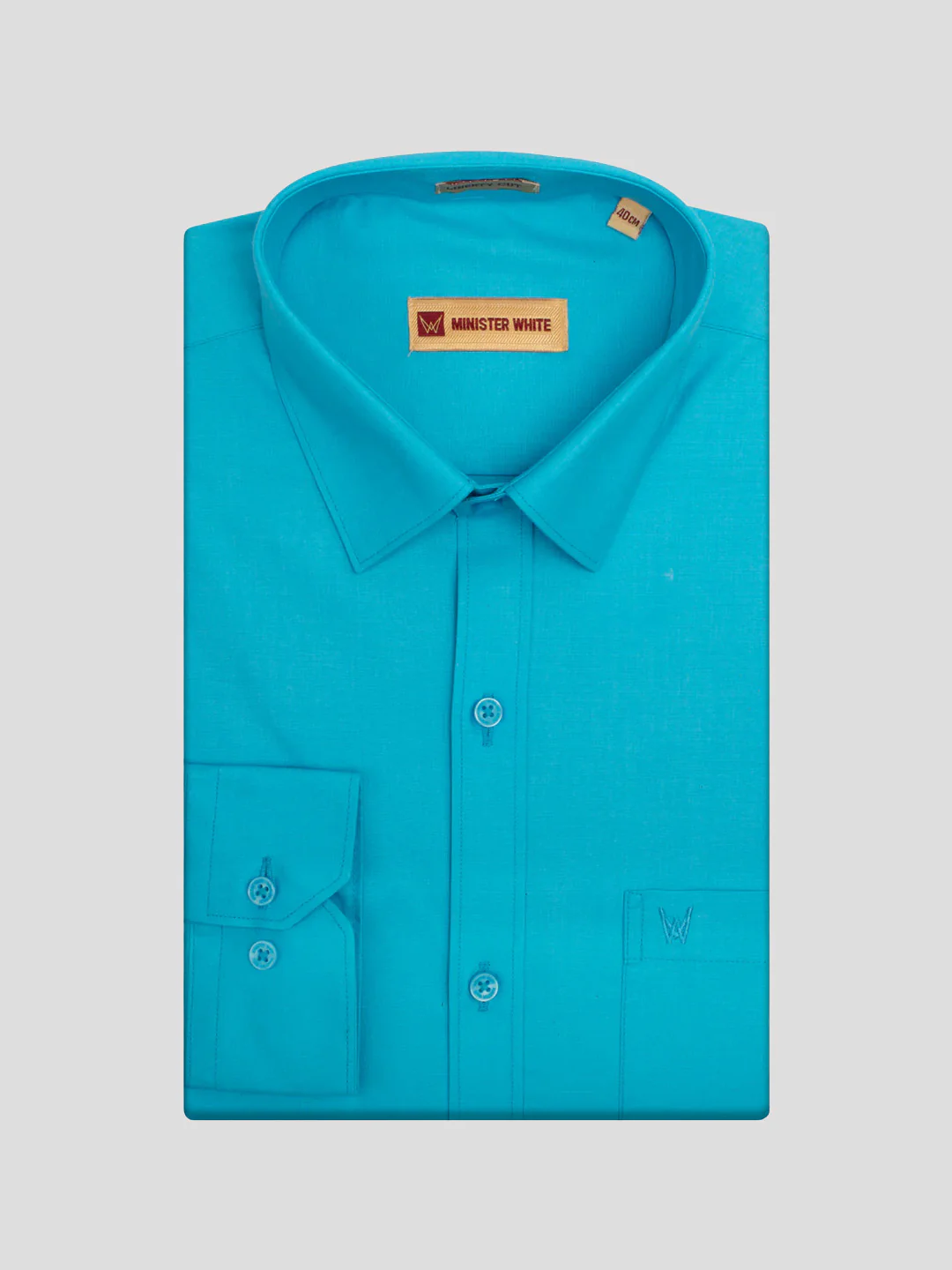 Men's Sky Blue Color Shirt with Matching Fancy Printed Border Dhoti Combo Casper Trends - Image 2