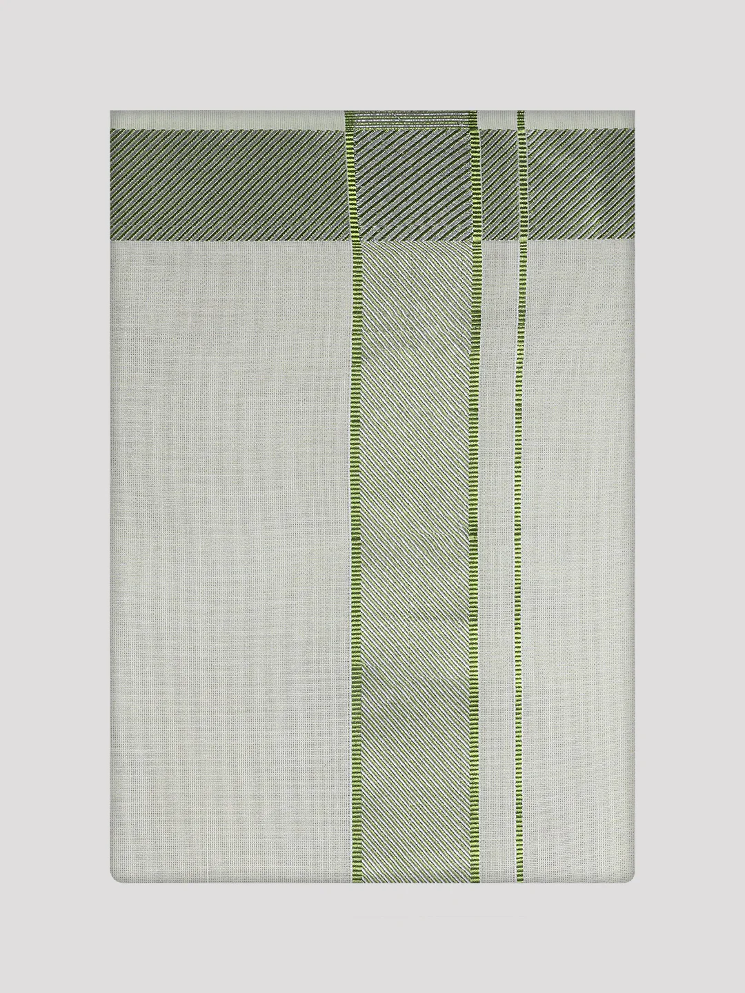 Men's Sky Green Tissue Shirt and Dhoti Set with Intricate Jacquard Border Plum - Image 7