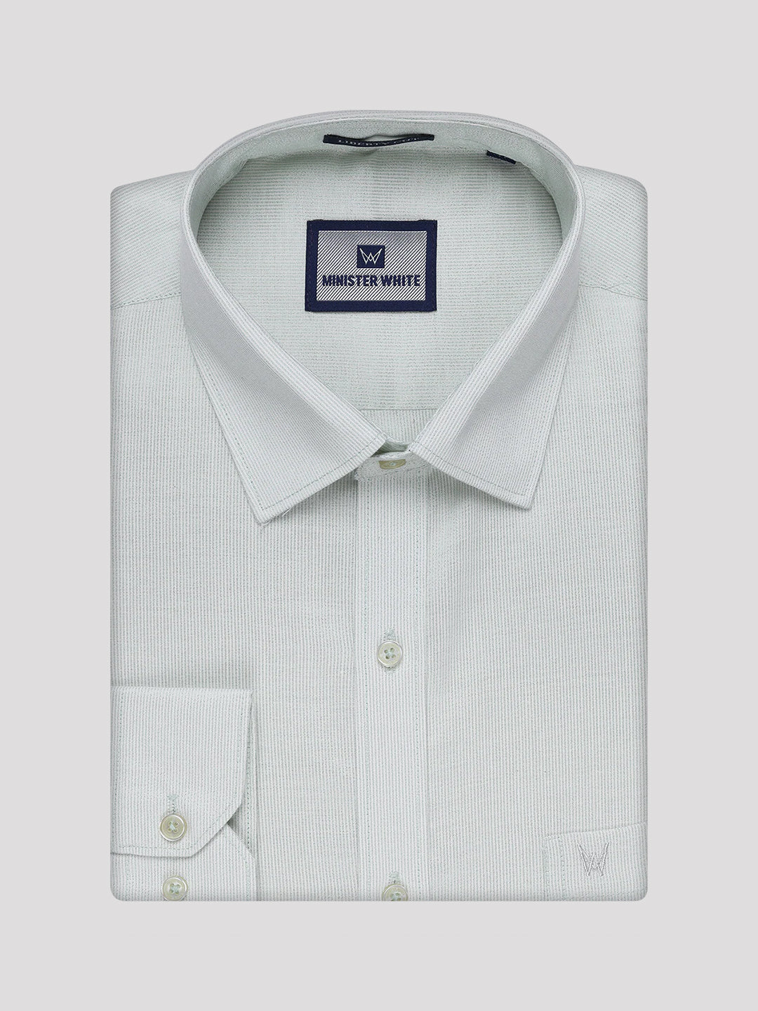 Men's Sky Green Tissue Stripe Shirt and Dhoti Combo with Jacquard Border Kane - Image 7