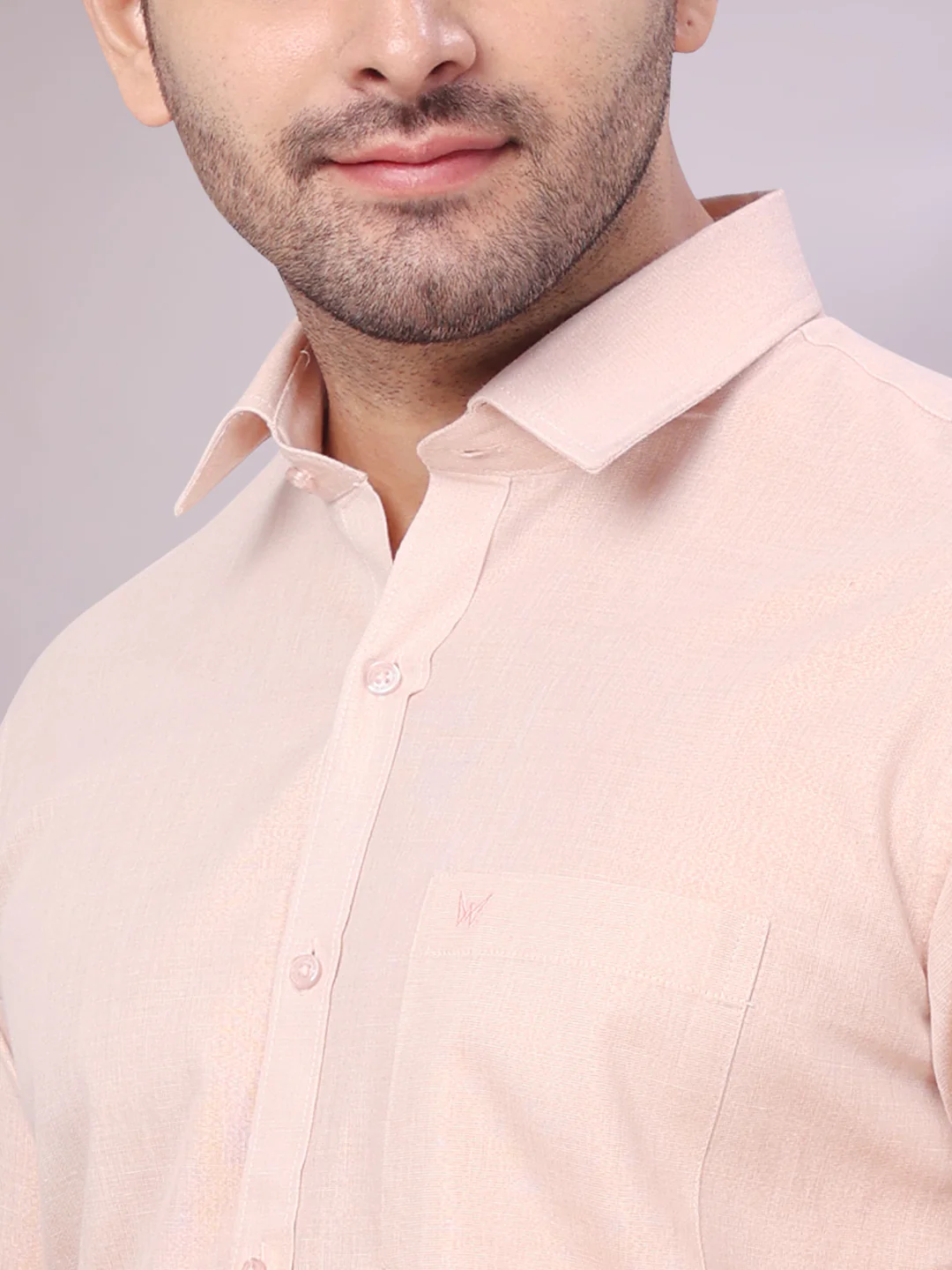 Men's Tissue Copper Shirt with Jacquard Fancy Border Flexi Dhoti Wedding Combo Nios - Image 7