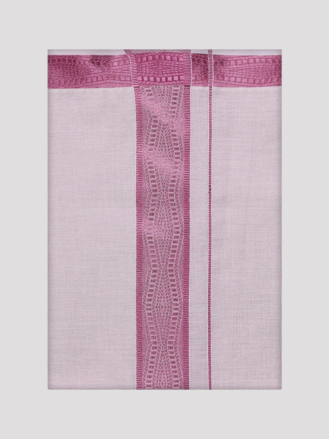 Men's Tissue Rose Shirt with Jacquard Fancy Border Dhoti Wedding Combo Nios - Image 9