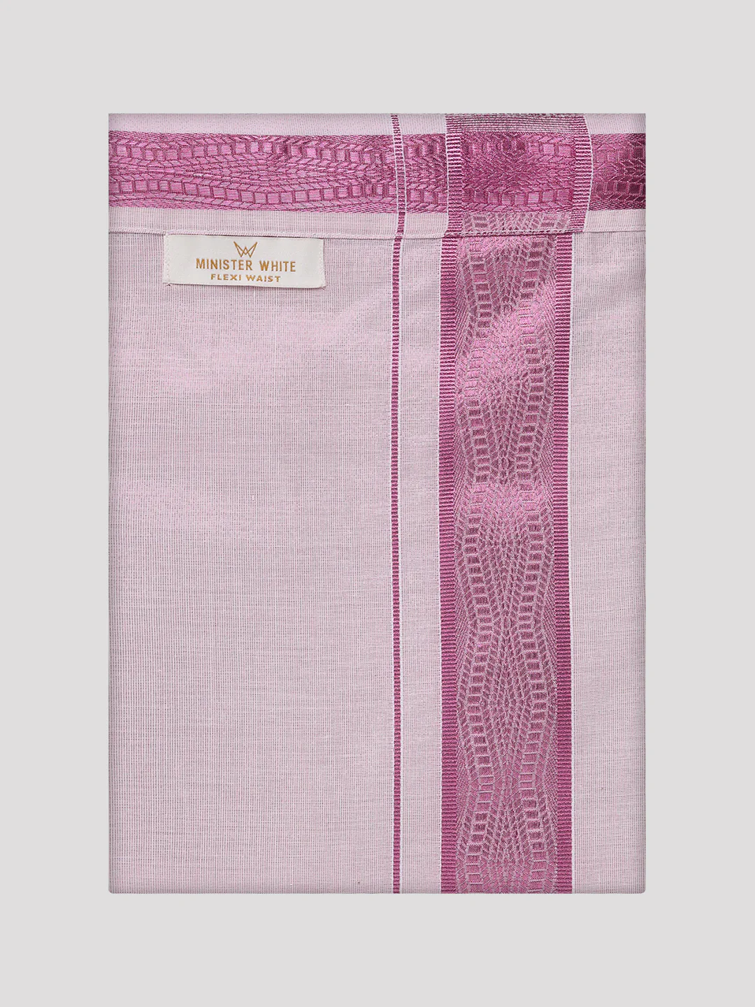 Men's Tissue Rose Shirt with Jacquard Fancy Border Flexi Dhoti Wedding Combo Nios - Image 10