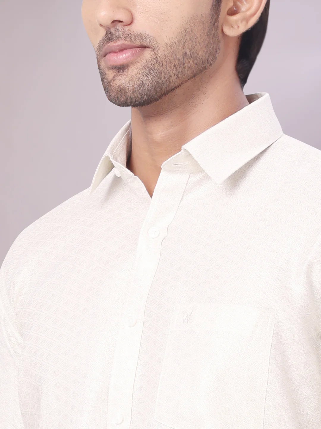 Men's Water Tissue Jacquard Shirt with Matching Dhoti Combo Zeus - Image 6