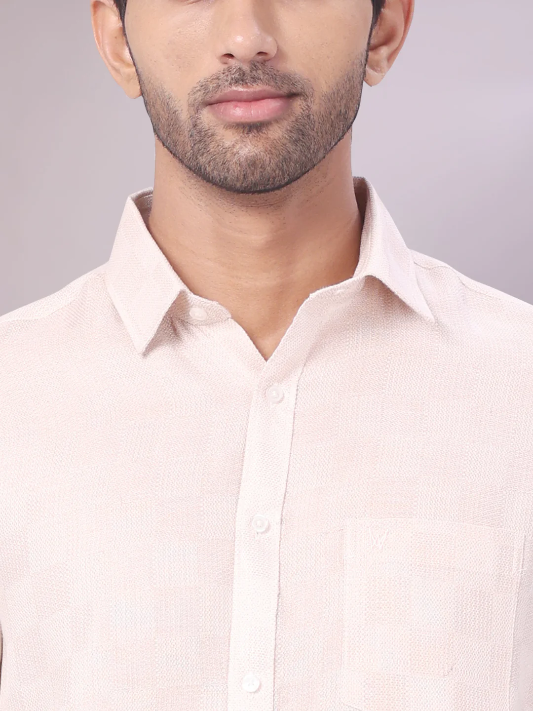 Men's Almond Tissue Jacquard Shirt with Matching Dhoti Combo Zeus - Image 5