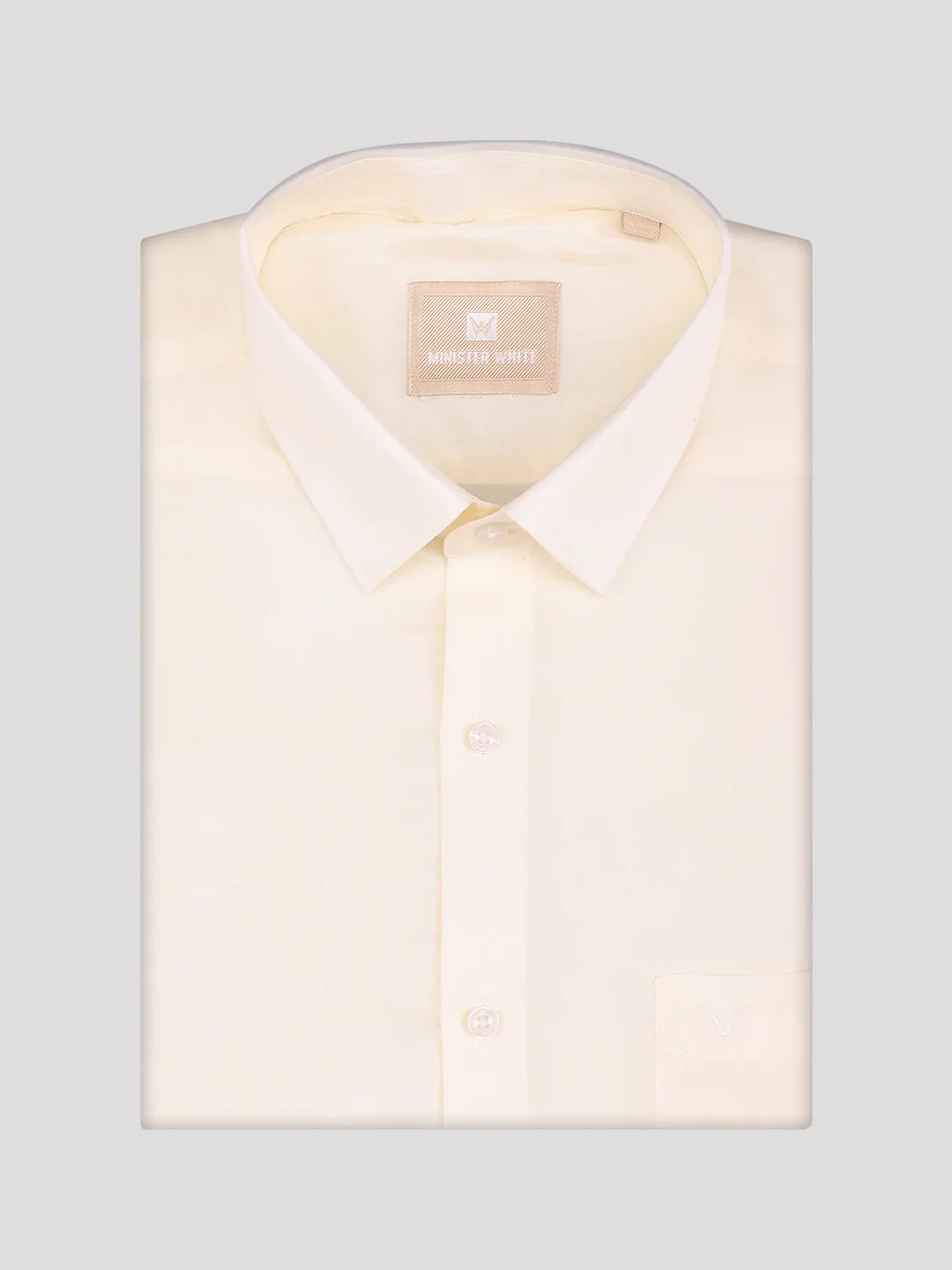Men's Art Silk Cream Full Sleeves Shirt with 3 1/2" Gold Jari Border Dhoti Combo Mangal - Image 6