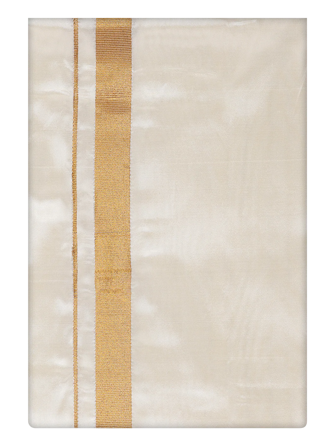 Mens Art Silk Cream Wedding Shirt with Flexi Dhoti and Nerial - Boopalan Flexi - Image 10