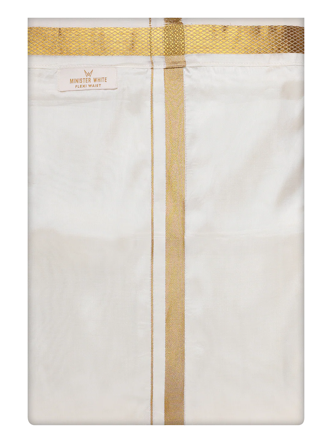 Mens Art Silk Cream Wedding Shirt with Flexi Dhoti and Nerial - Boopalan Flexi - Image 11