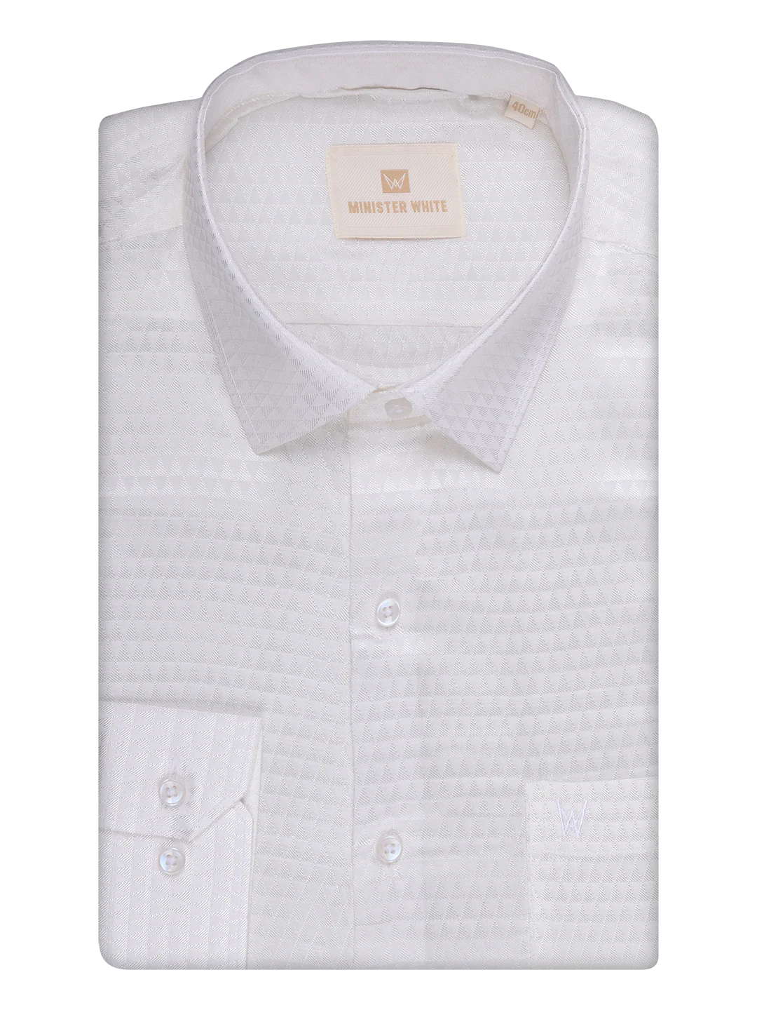 Mens Art Silk Half White Full Sleeves Shirt with 2 1/2" Copper Jari Border Dhoti Combo Nautica - Image 8