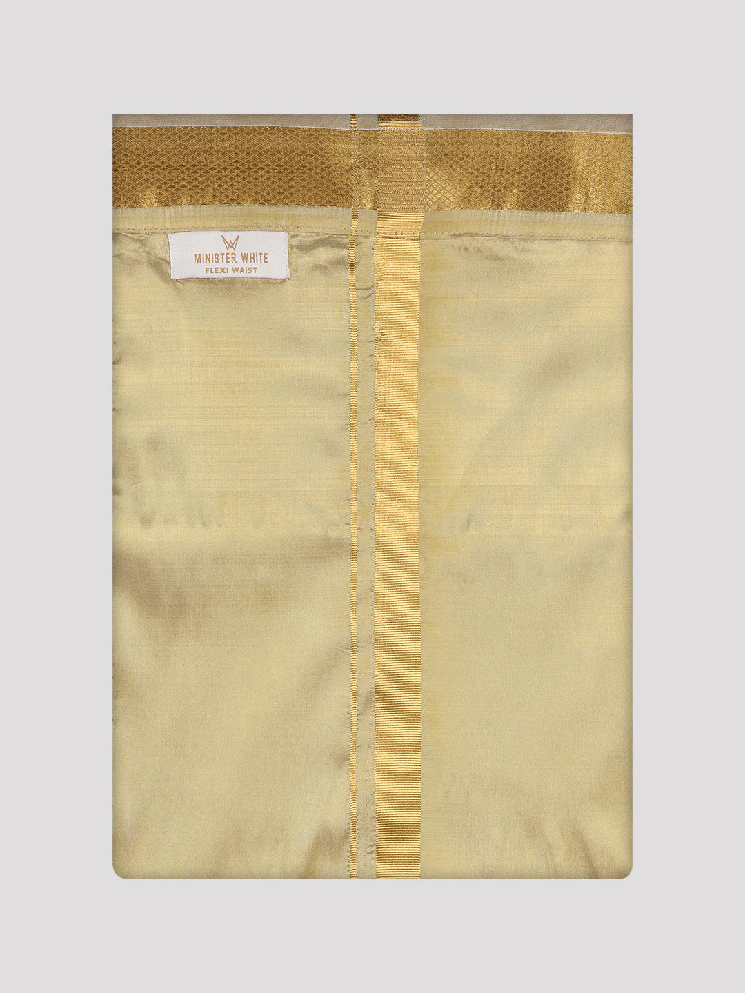 Mens Art Silk Mango Full Sleeves Shirt with Gold Jari Border Flexi Dhoti Combo Finesse - Image 3