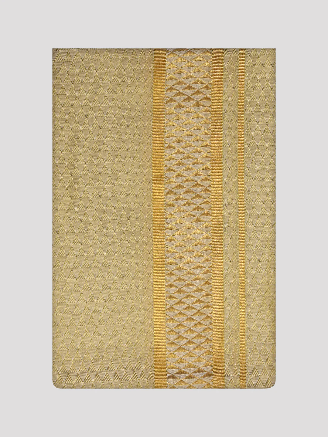 Mens Art Silk Mango Gold Full Sleeves Shirt with 2 1/2" Gold Jari Border Dhoti Combo Nautica - Image 10