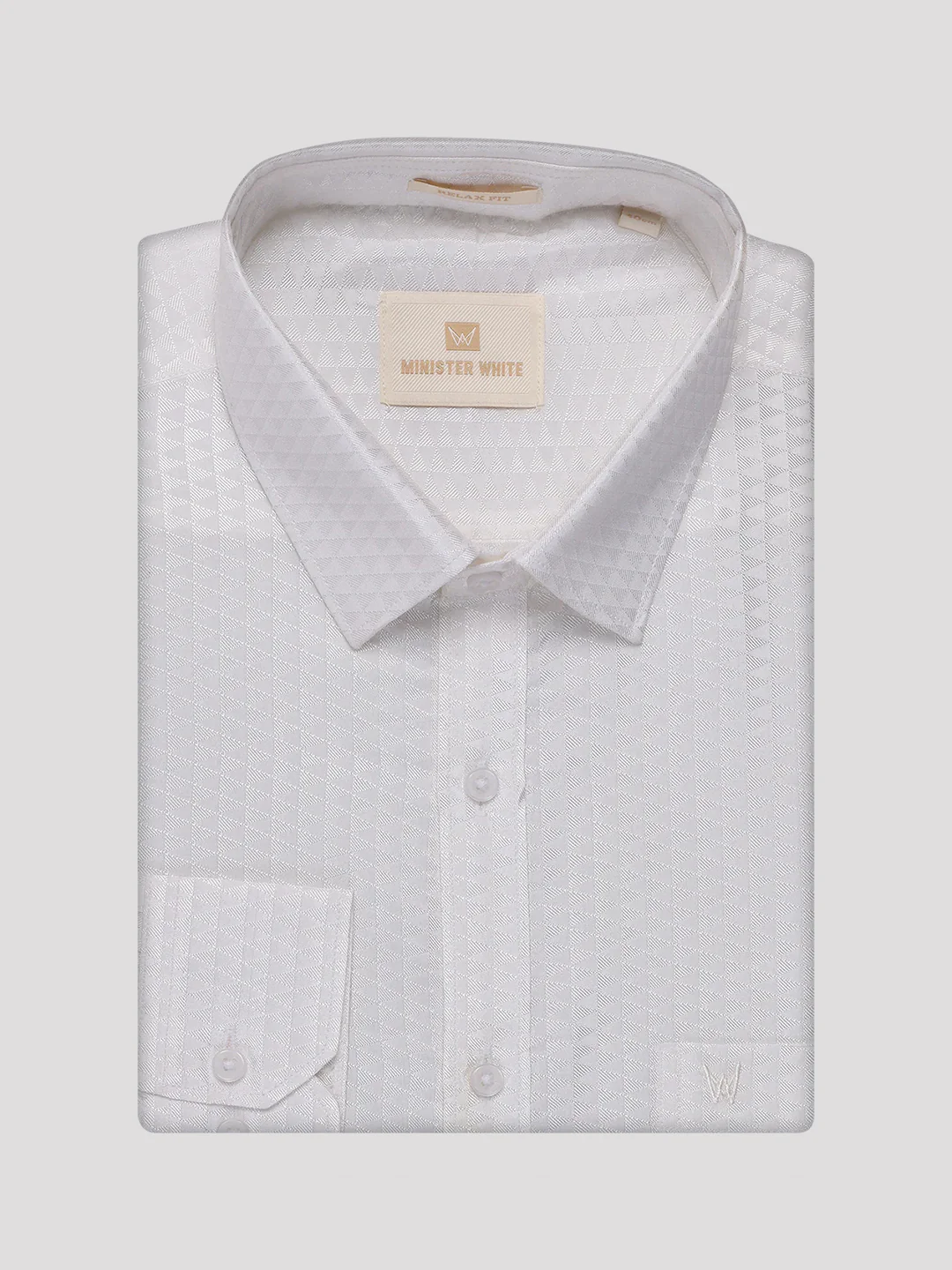 Men's Art Silk Off White Full Sleeves Shirt with 2 1/2" Silver Jari Border Dhoti Combo Nautica - Image 8
