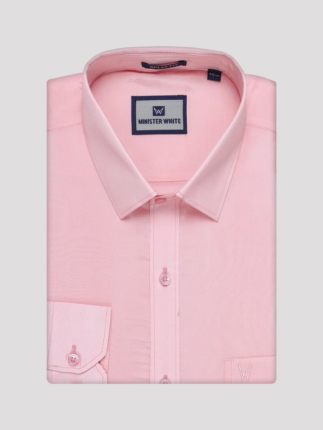 Mens Art Silk Pink Full Sleeves Shirt with 3" Lt.Copper Jari Border Dhoti Combo Mangal - Image 6