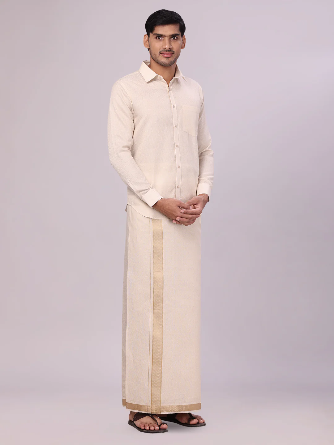 Shirt & Flexi Dhoti Combo