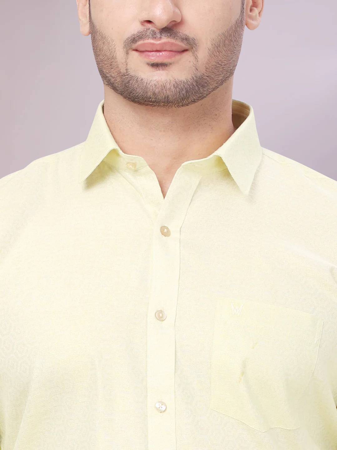 Mens Brass Tissue Jacquard Shirt with Matching Dhoti Combo Zeebra - Image 5
