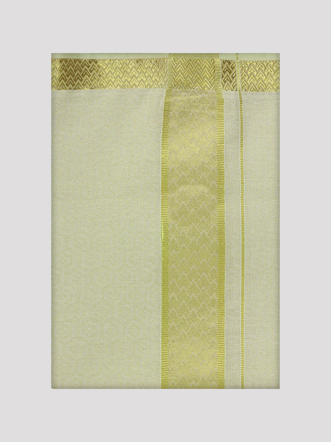 Mens Brass Tissue Jacquard Shirt with Matching Dhoti Combo Zeebra - Image 9