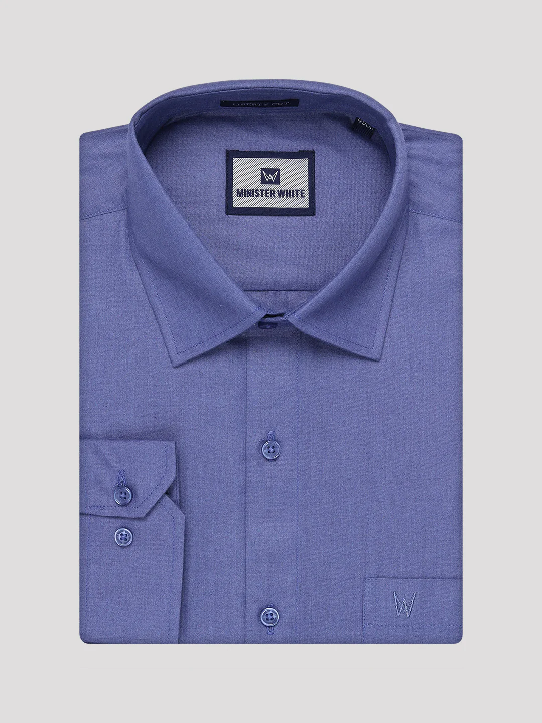 Mens Cotton Blue Color Shirt with Matching Border Flexi Dhoti Combo Casper Flexi - Image 8