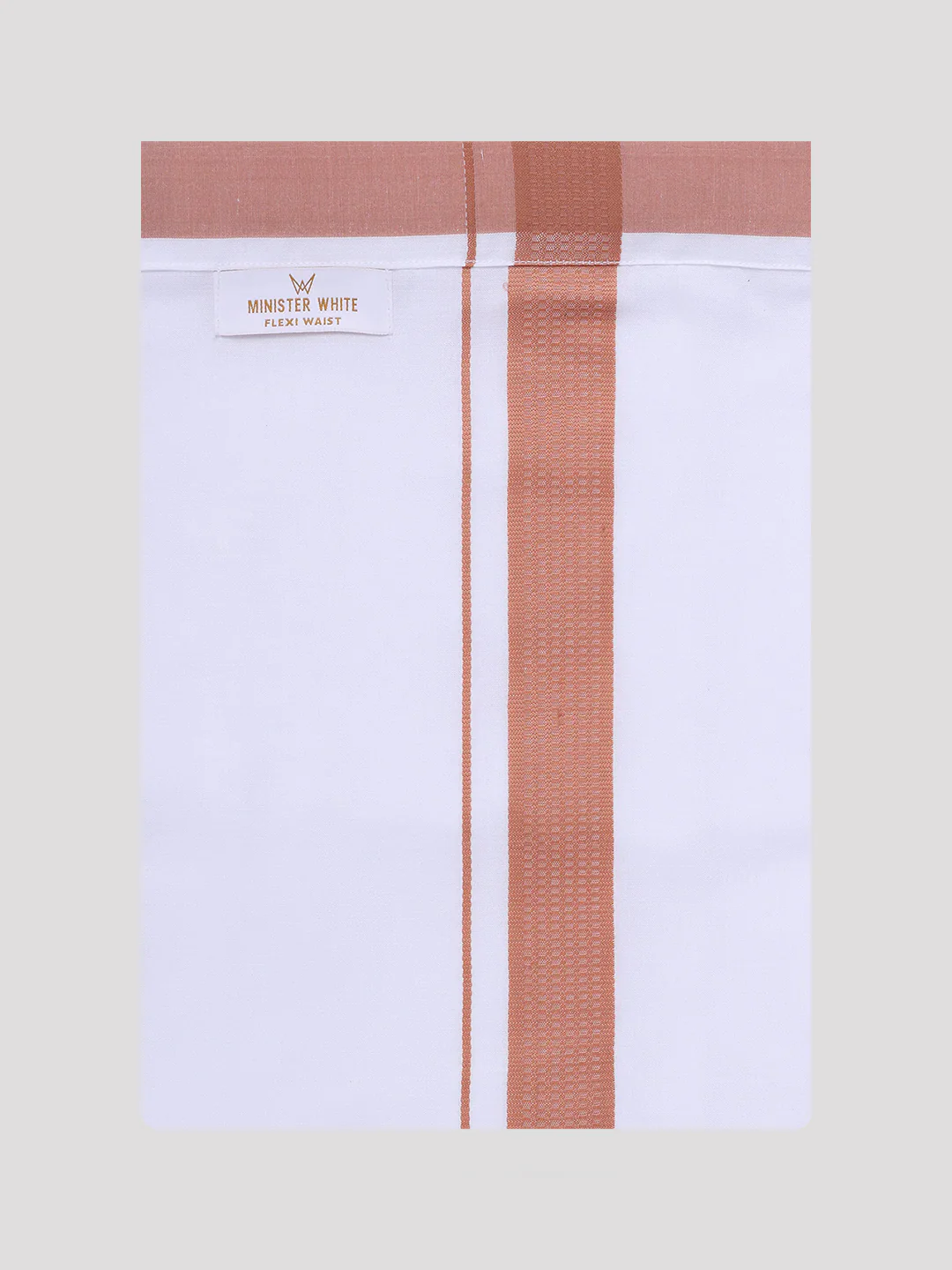 Men's Cotton Brown Shirt with Matching Border Flexi Dhoti Combo Casper Flexi - Image 9