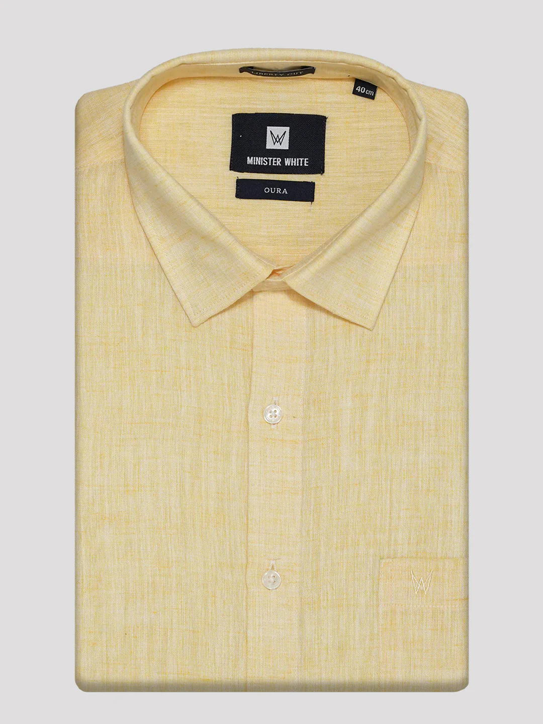 Mens Cotton Butter Colour Regular Fit Shirt Oura
