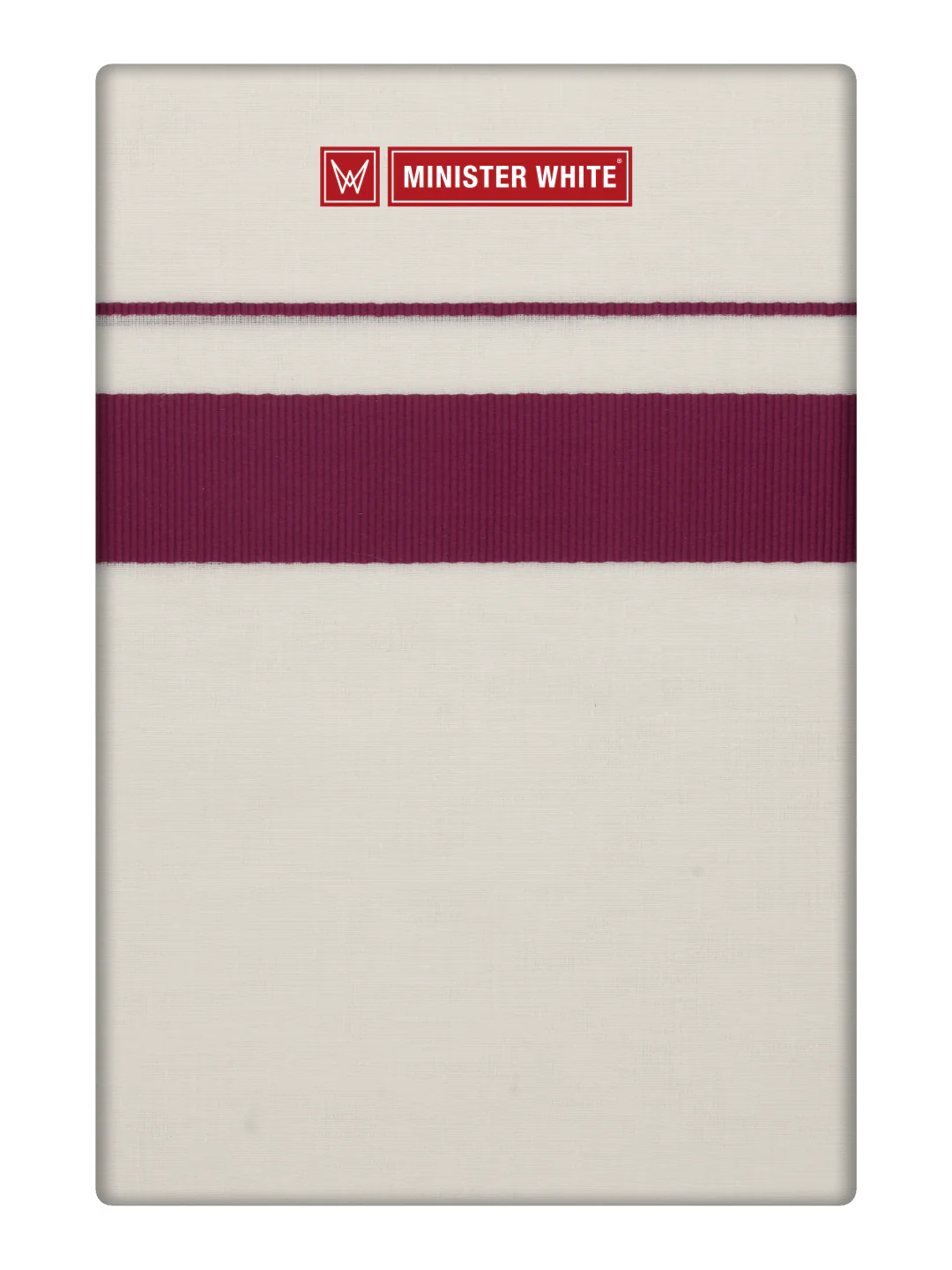 Men's Cotton Kara Burgundy Fancy Border Double Layer Dhoti Eranad