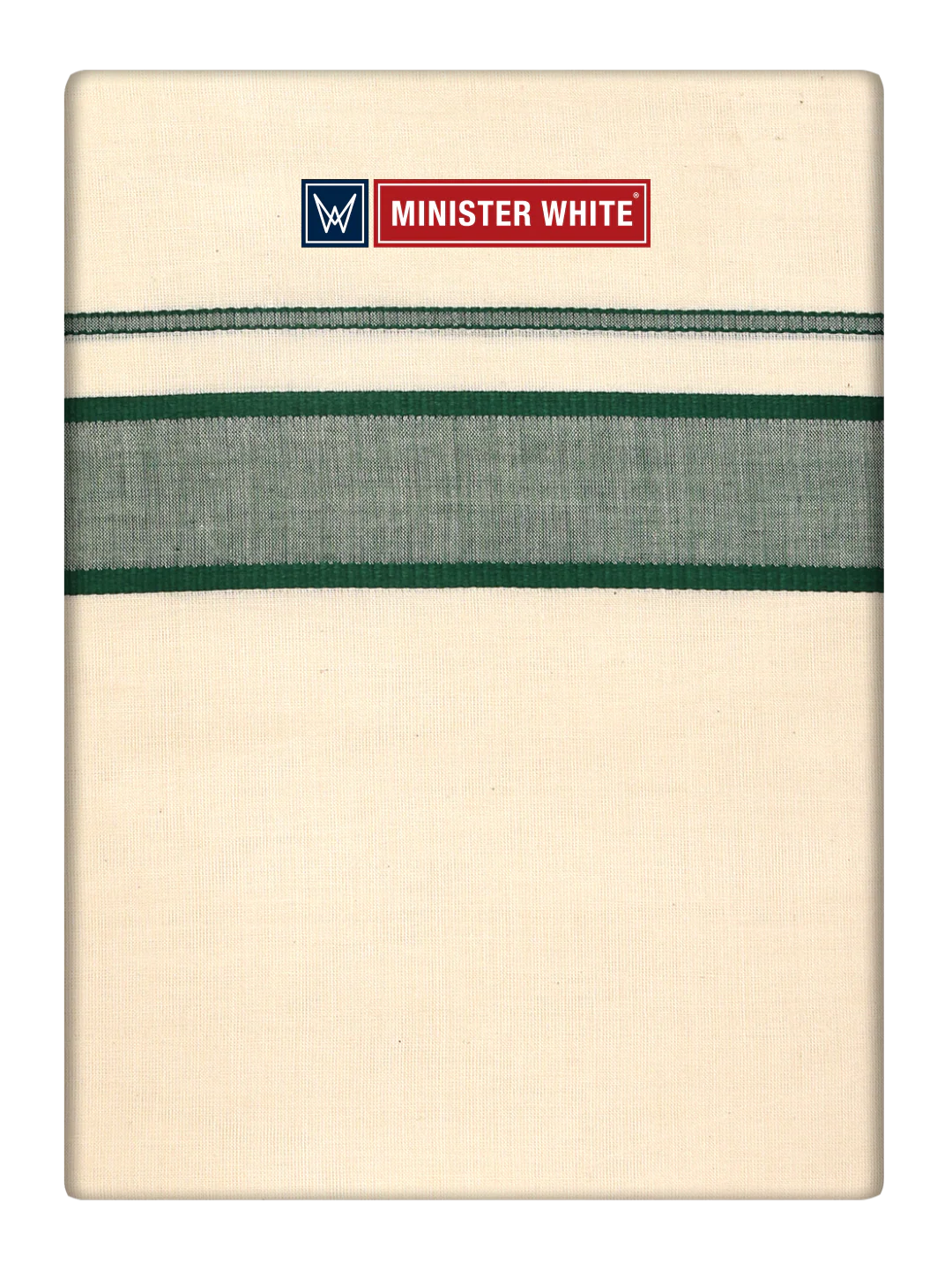 Men's Cotton Kara Dark Green Fancy Border Double Layer Dhoti Uppala