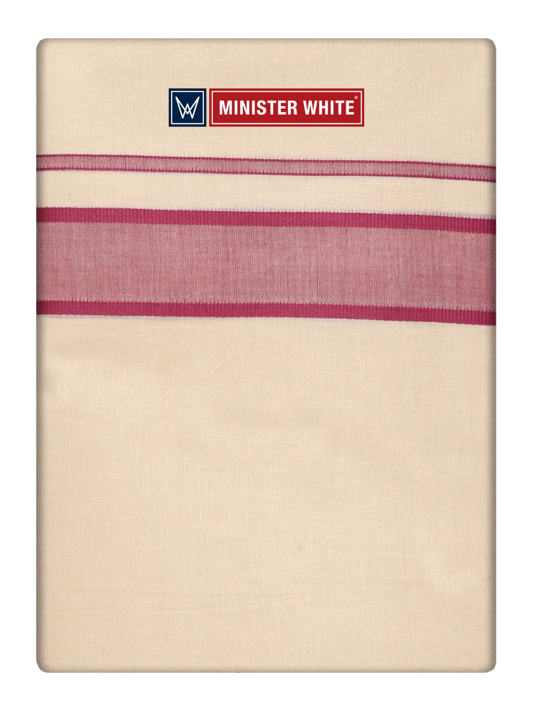Men's Cotton Kara Magenta Fancy Border Double Layer Dhoti Uppala