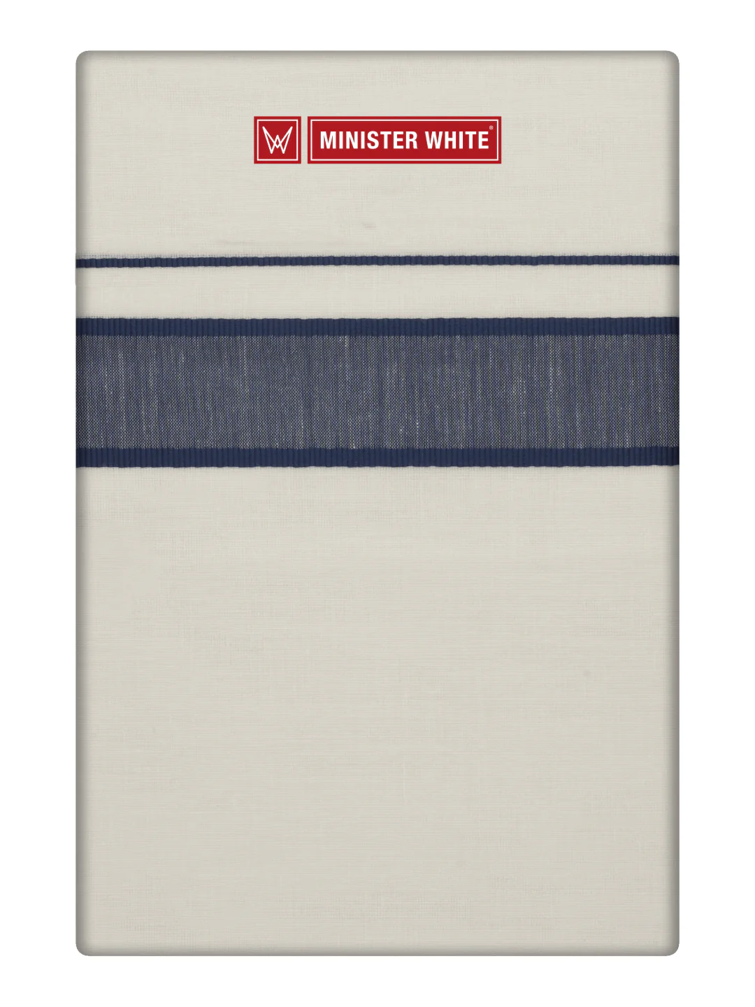 Men's Cotton Kara Navy Fancy Border Double Layer Dhoti Tirur