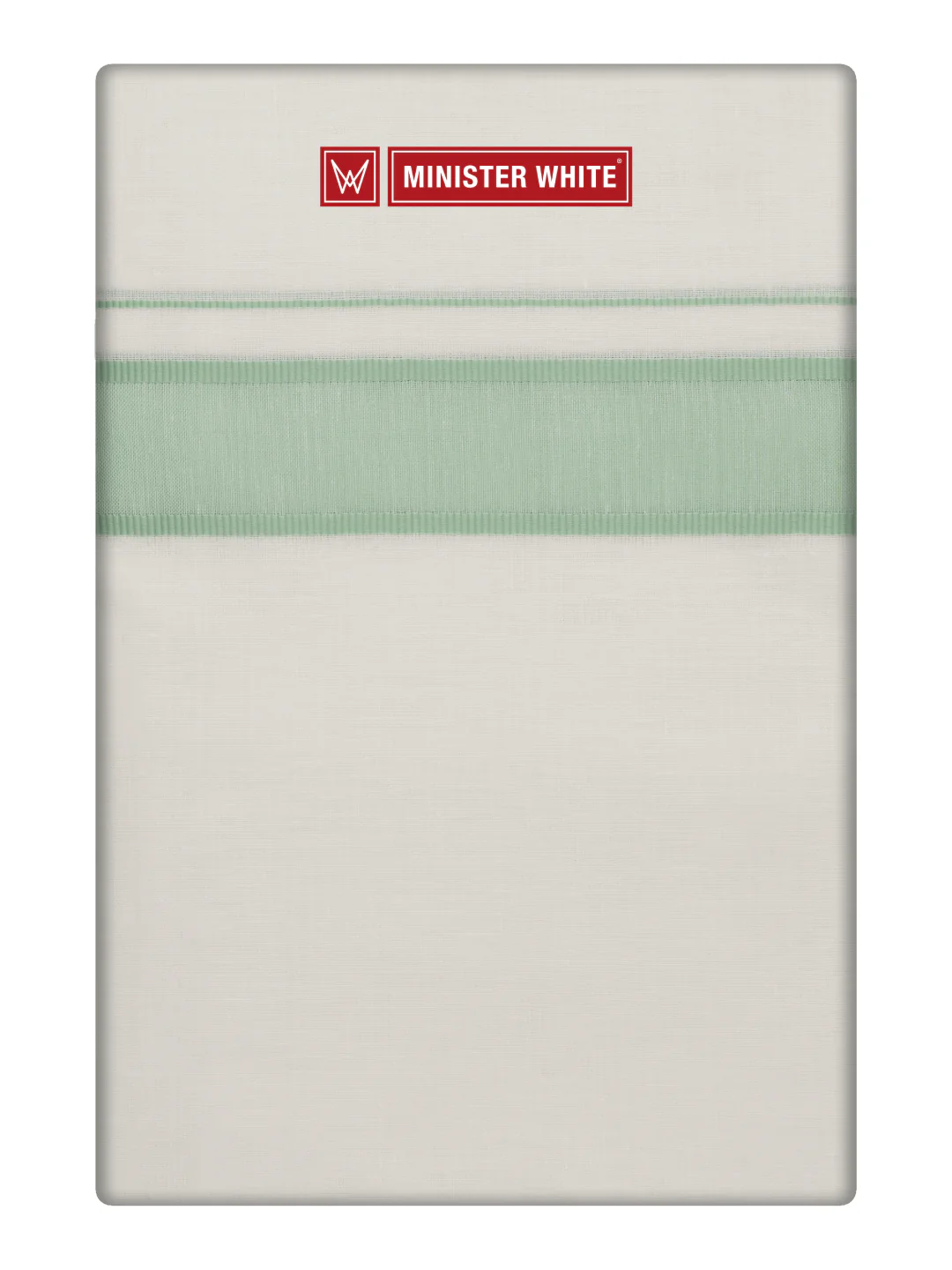 Men's Cotton Kara Pista Green Fancy Border Double Layer Dhoti Tirur