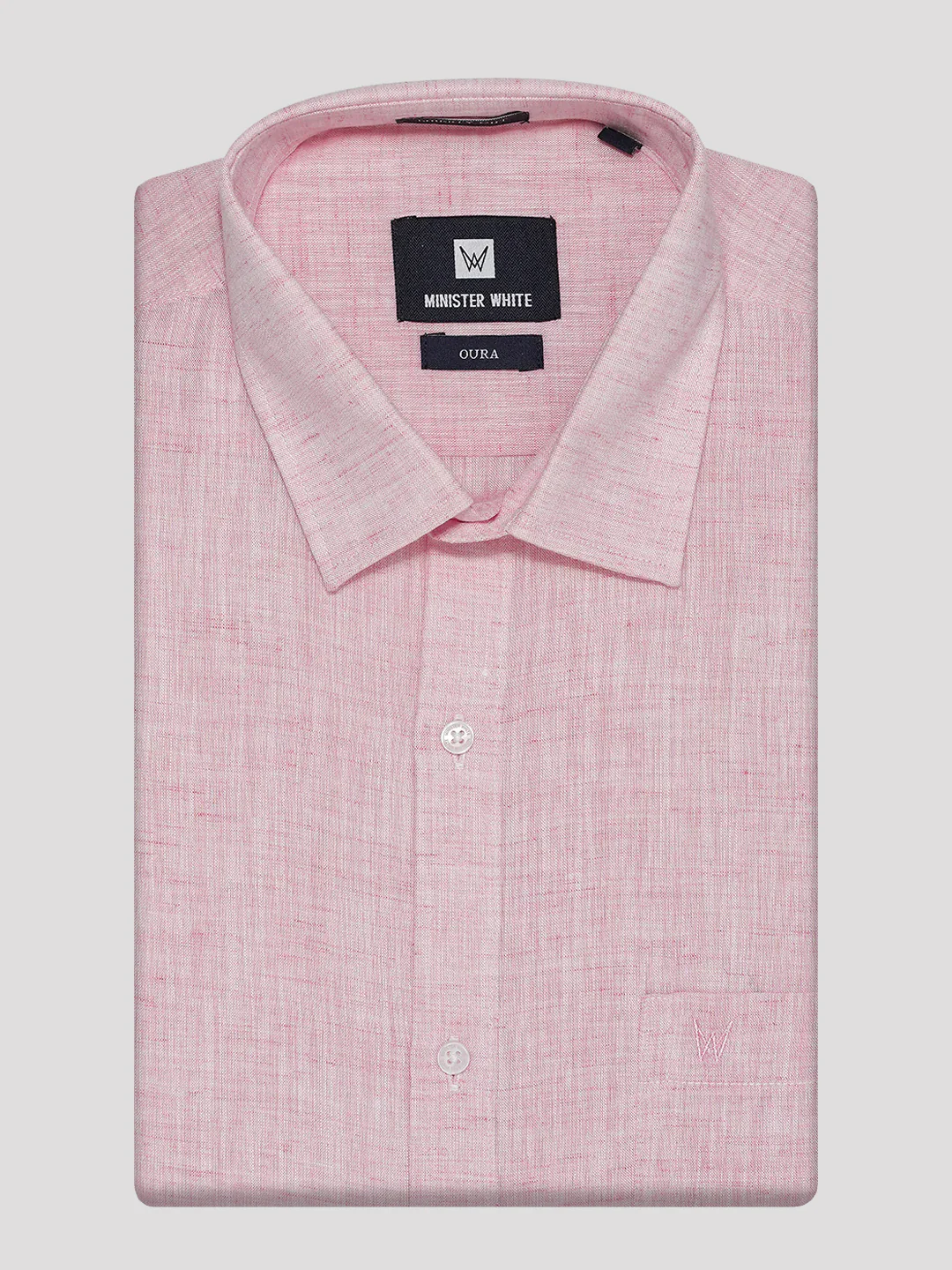 Mens Cotton Pink Colour Regular Fit Shirt Oura