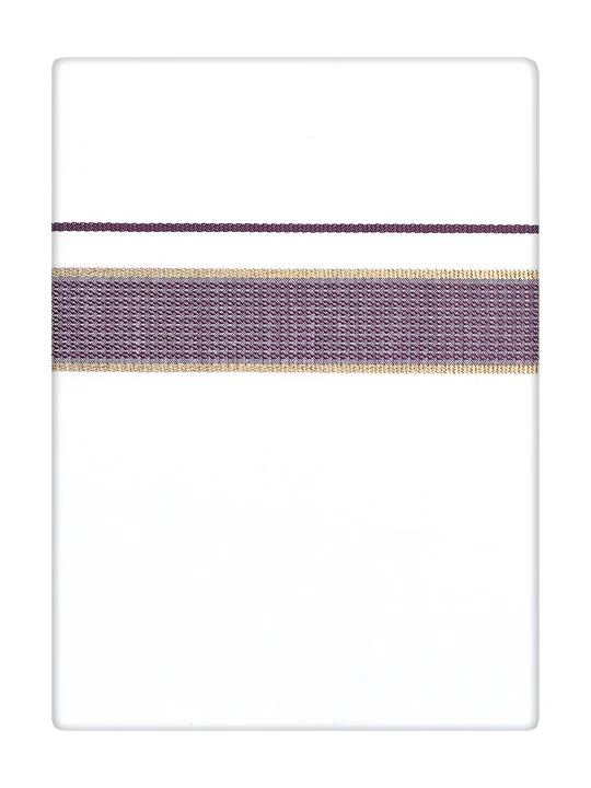 Men's Cotton Purple Color Regular Fit Shirt with Matching Border Dhoti Impress Print - Image 2