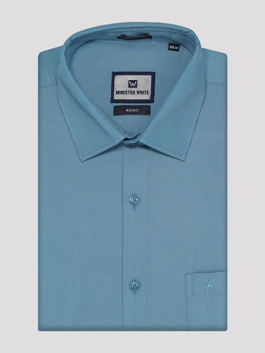 Mens Cotton Regular Fit Blue Colour Shirt Remo
