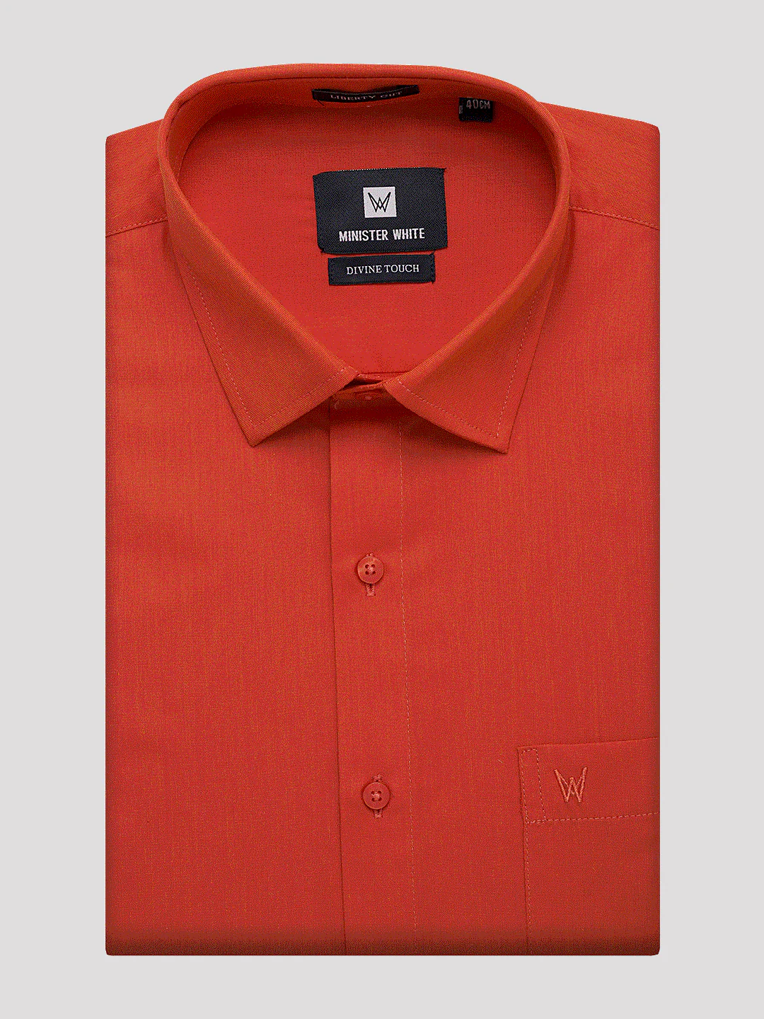 Mens Cotton Regular Fit Brick Colour Shirt Divine Touch