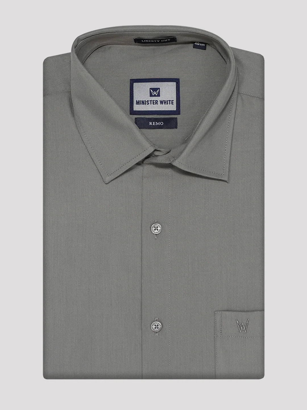 Mens Cotton Regular Fit Cement Colour Shirt Remo