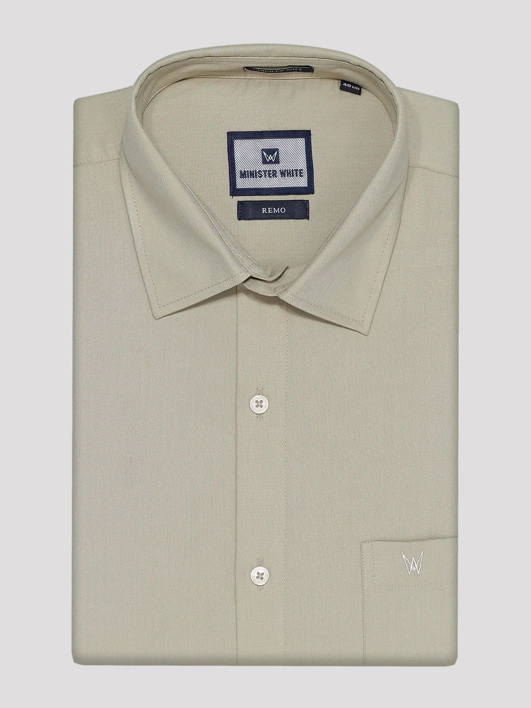 Mens Cotton Regular Fit Dark Sandal Colour Shirt Remo