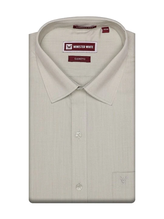 Men's Cotton Two-Tone Texture Light Sage Shirt Gameto