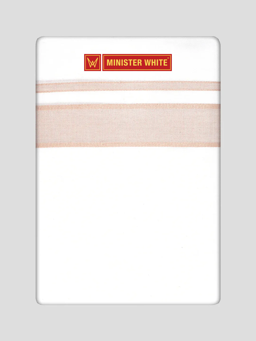 Mens Cotton White Double Layered Dhoti with Sandal Fancy Kara - Empuran
