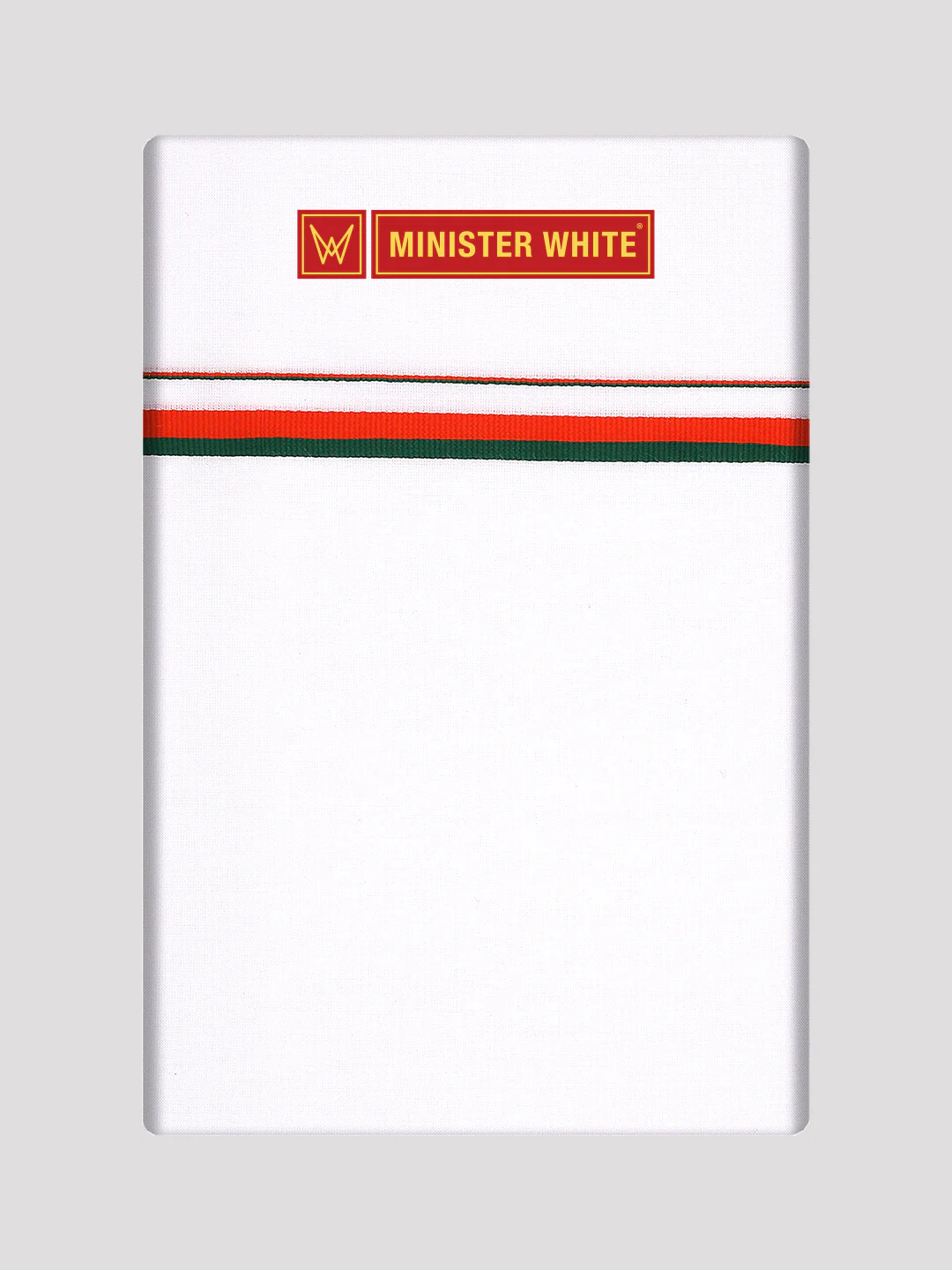 Men's Cotton White Single Layered (2Mtr) Political Dhoti BJP - Varma