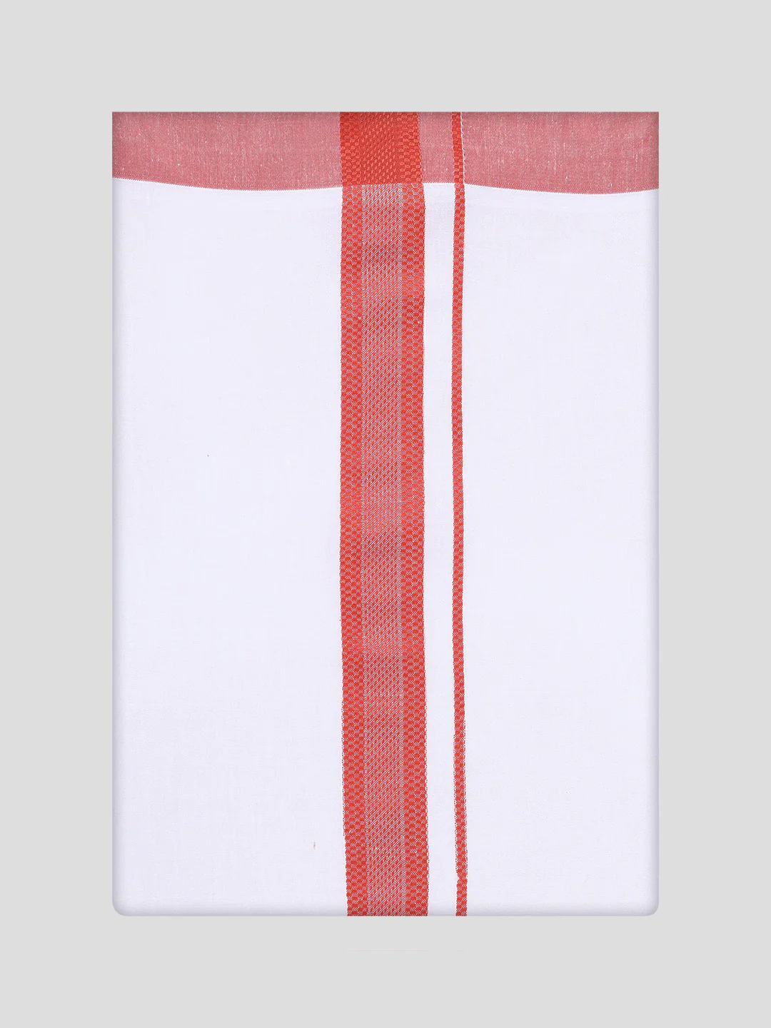 Mens Dark Brick Colour Shirt with Matching Fancy Border Dhoti Combo Lemax - Image 12