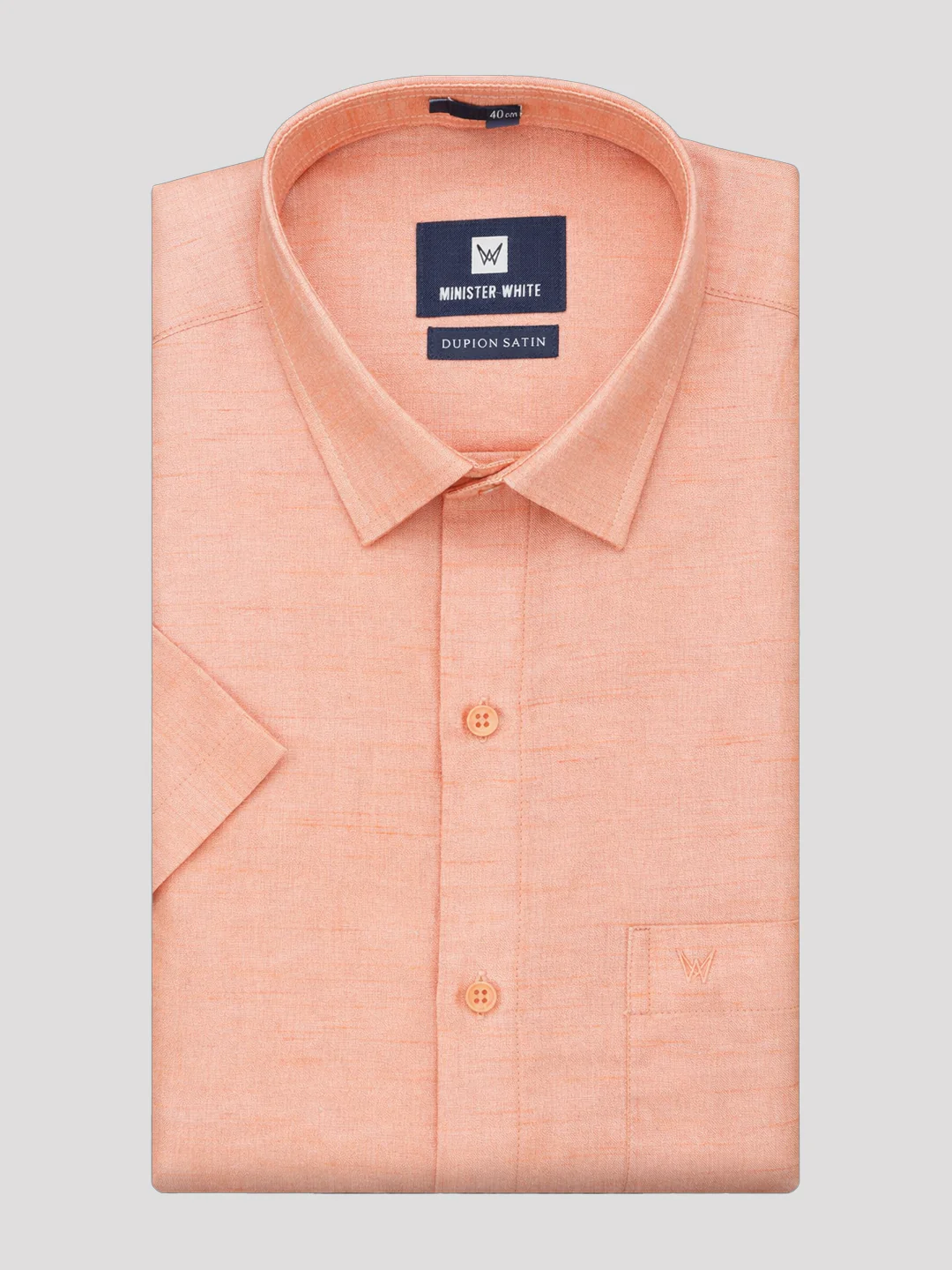 Mens Dupion Satin Regular Fit Light Rust Colour Shirt