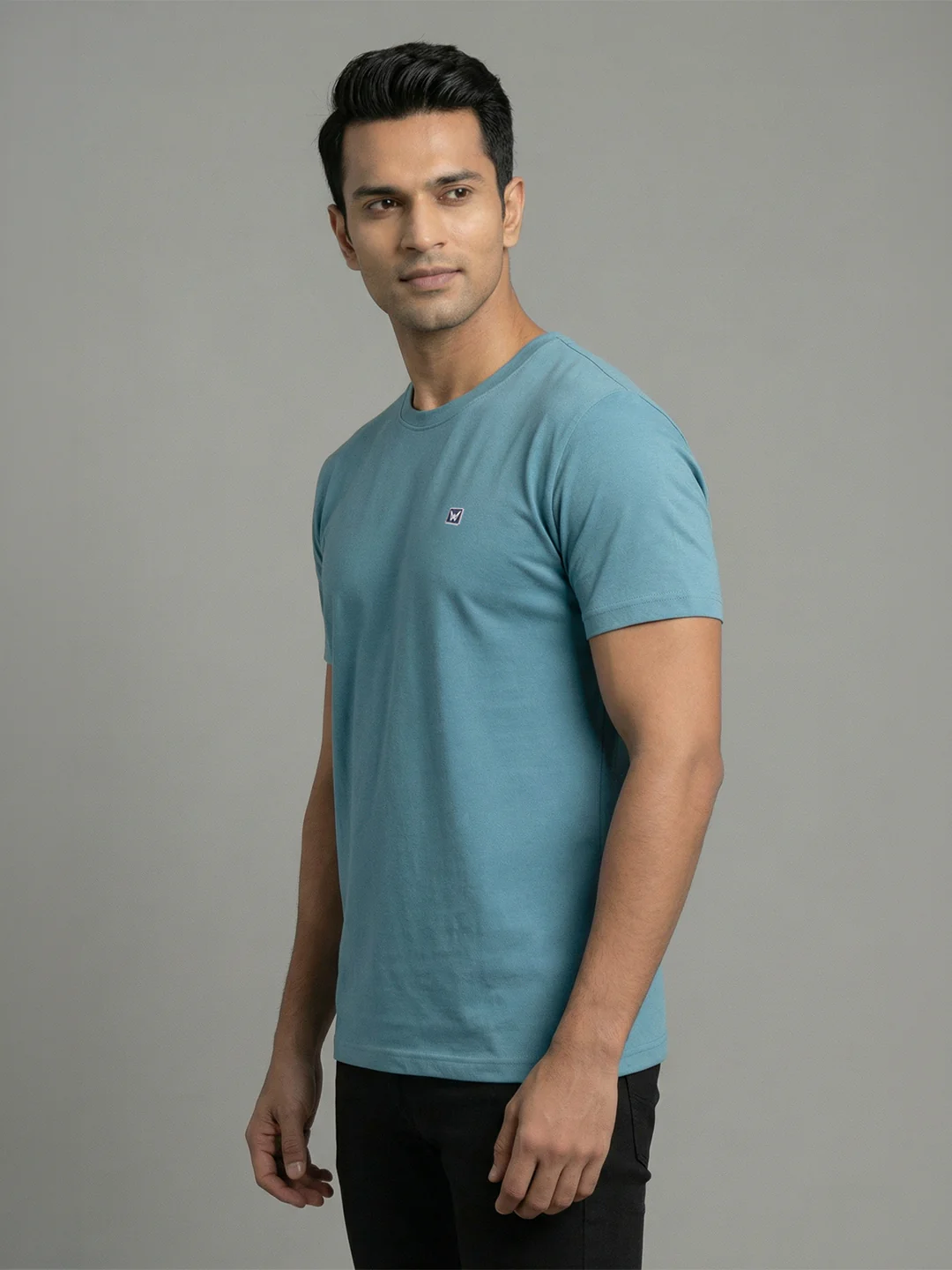 Men's Firozi Regular Fit Round Neck T-Shirt Crisper - Image 2