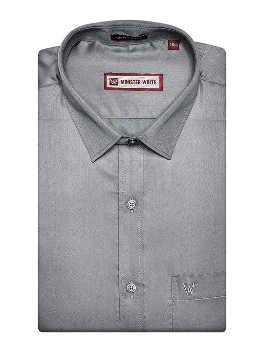 Men's Grey Shirt with Matching Fancy Border Dhoti Combo Haiku - Image 3