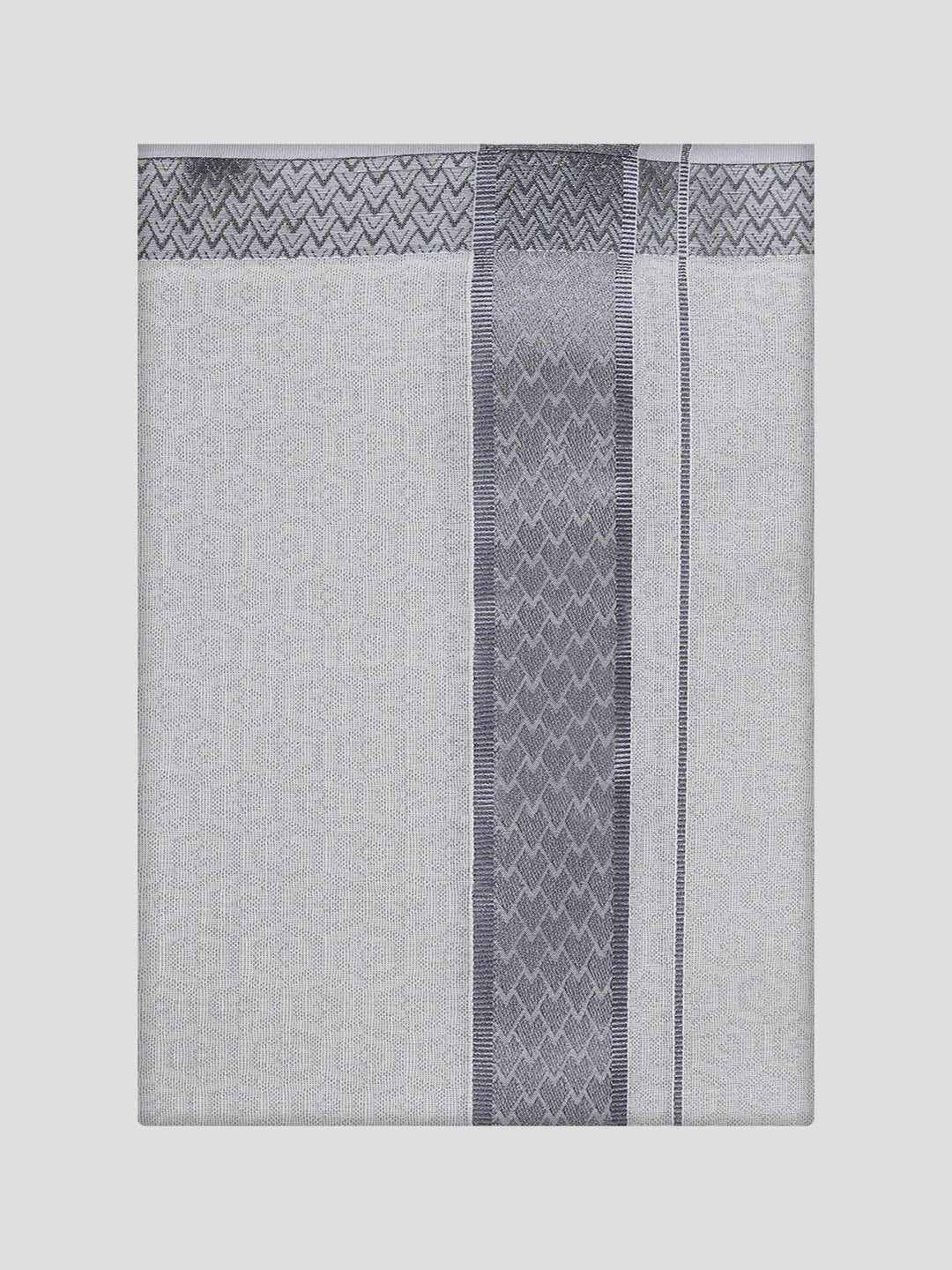 Mens Grey Tissue Jacquard Shirt with Matching Dhoti Combo Zeebra - Image 9