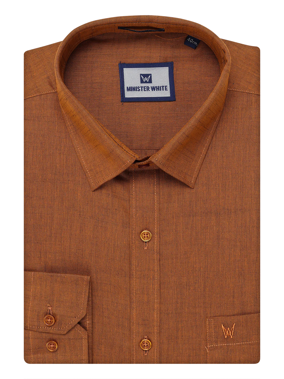 Men's Light Brown Shirt with Matching Border Dhoti Combo Pinto - Image 2